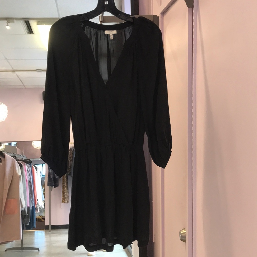 Joie. Black long-sleeved dress